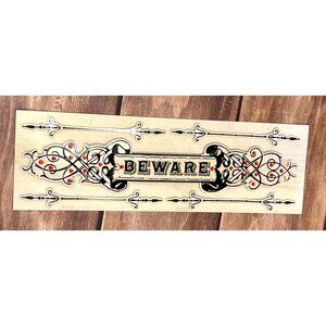 EKSUCCESS 41-00066 Beware Phrase 5 Stickers Halloween Embellishments GEMSTONE